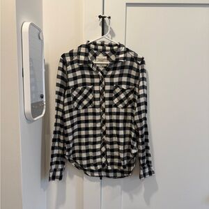 Abercrombie & Fitch Black and White Checkered Shirt